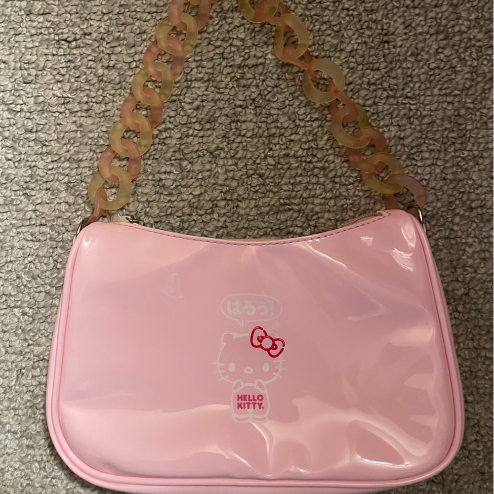 Hello Kitty Pink Shoulder Bag with Chain Strap